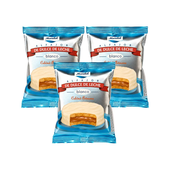 Alfajores Mardel Chocolate Blanco Pack 3 Unidades