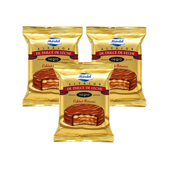 Alfajores Mardel Chocolate Negro Pack 3 Unidades