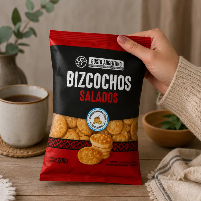 Bizcochitos Salados 200g Gusto Argentino - Galletitas Tradicionales