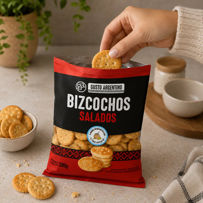 Bizcochitos Salados 200g Gusto Argentino - Galletitas Tradicionales