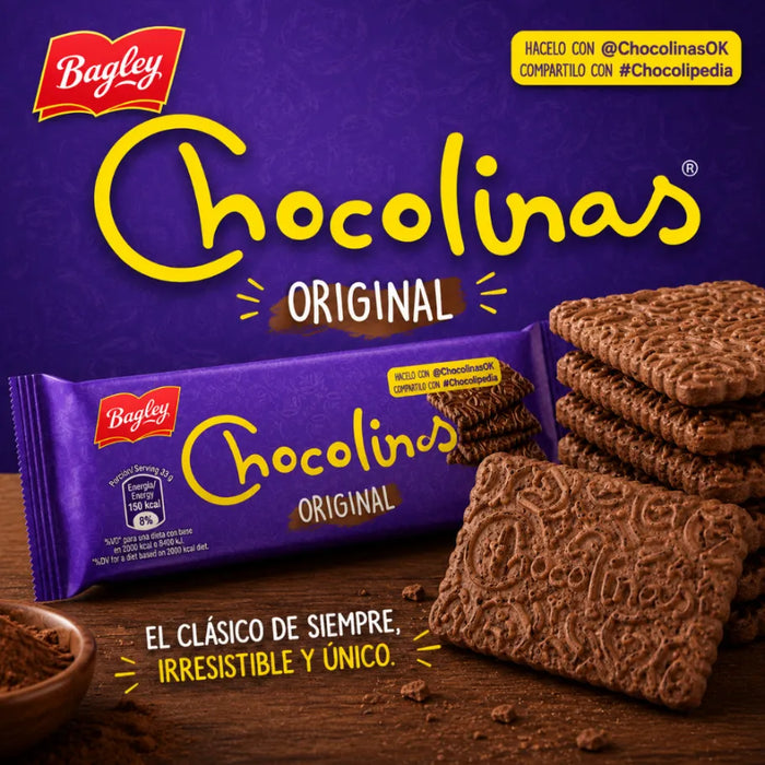 Chocolinas Bagley 170 Grs Galletitas de Chocolate
