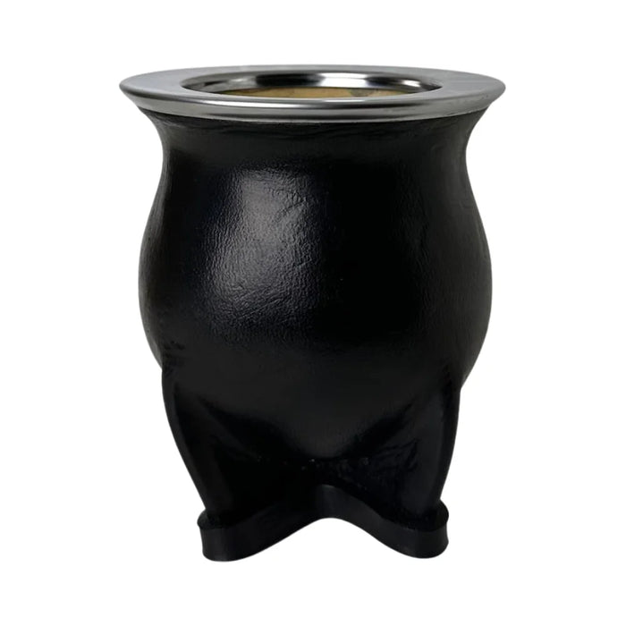Mate Camionero De Calabaza Con Virola De Acero Inoxidable Con Bombilla