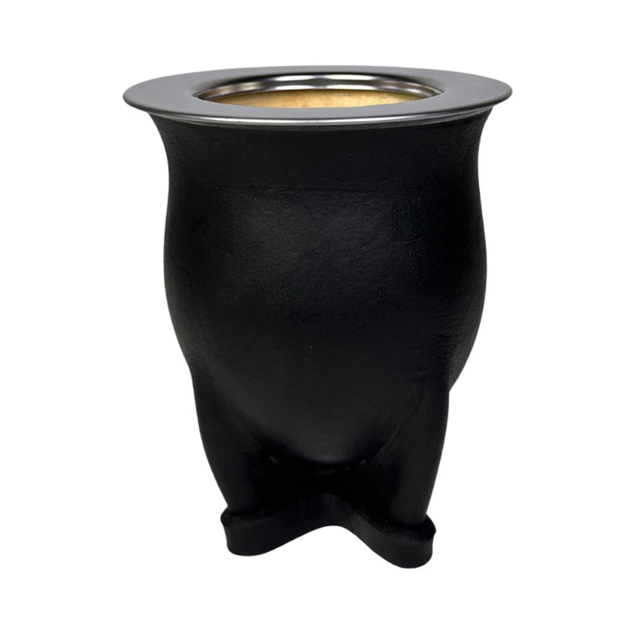 Mate Camionero De Calabaza Con Virola De Acero Inoxidable Con Bombilla