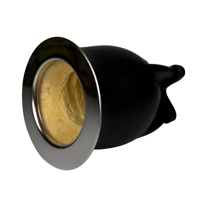 Mate Camionero De Calabaza Con Virola De Acero Inoxidable Con Bombilla