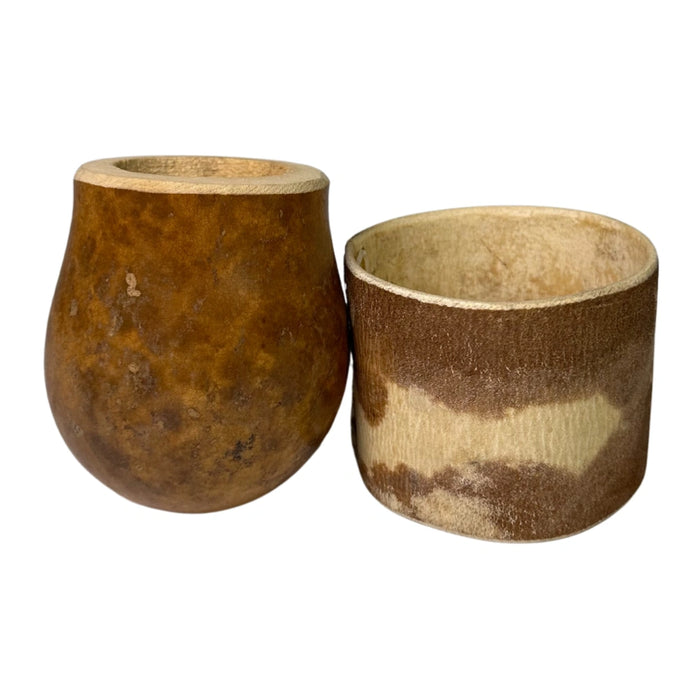 Mate Criollo De Calabaza Con Base De Cuero