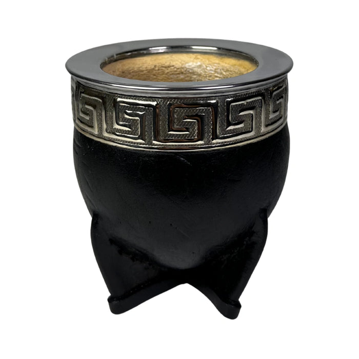 Mate Imperial De Calabaza Con Cuero y Virola De Alpaca