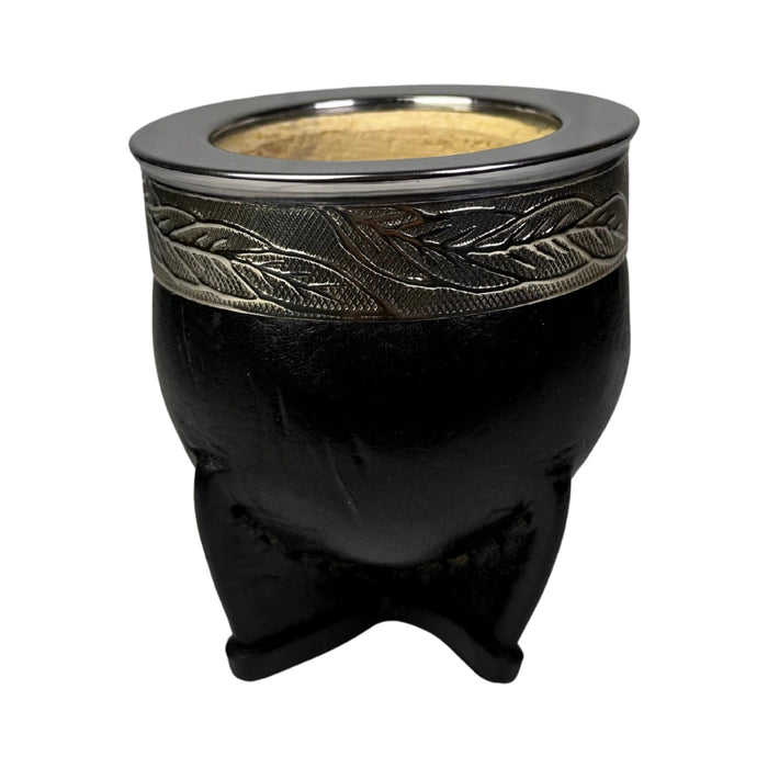 Mate Imperial De Calabaza Con Cuero y Virola De Alpaca