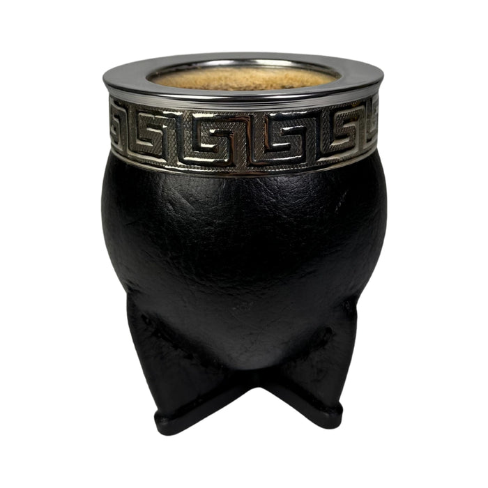 Mate Imperial De Calabaza Con Cuero y Virola De Alpaca