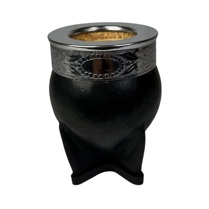 Mate Imperial De Calabaza Con Cuero y Virola De Alpaca