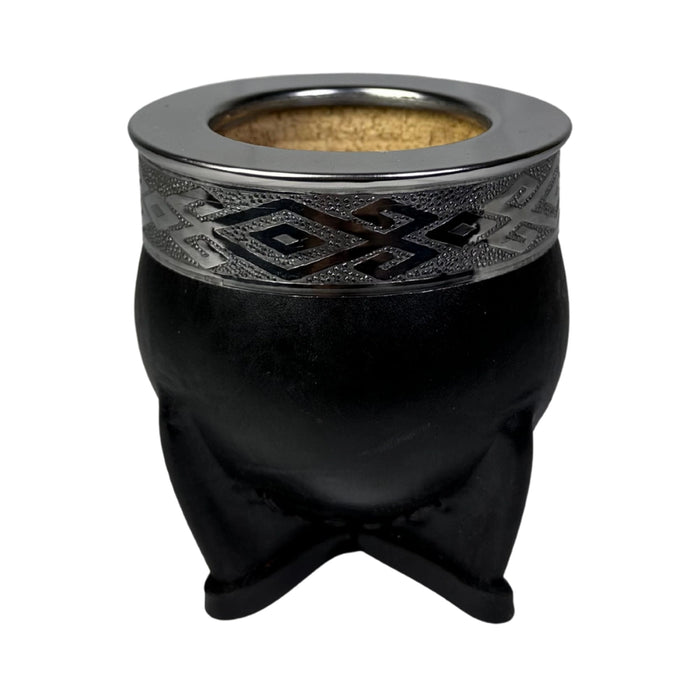 Mate Imperial De Calabaza Con Cuero y Virola De Alpaca