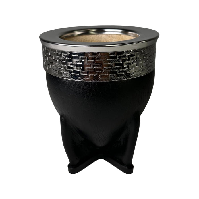 Mate Imperial De Calabaza Con Cuero y Virola De Alpaca