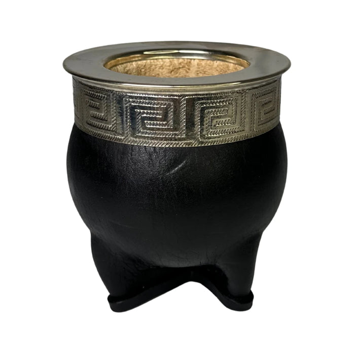 Mate Imperial De Calabaza Con Cuero y Virola De Alpaca