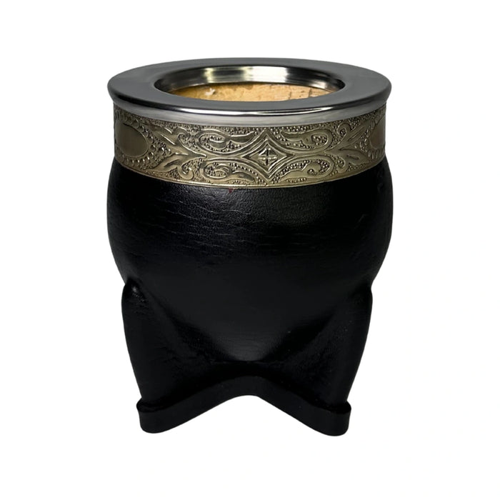 Mate Imperial De Calabaza Con Cuero y Virola De Alpaca