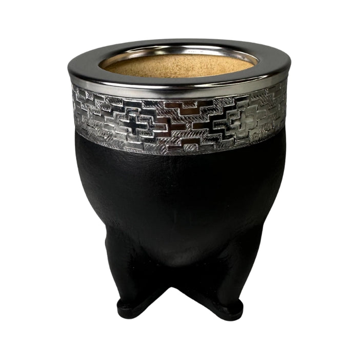 Mate Imperial De Calabaza Con Cuero y Virola De Alpaca