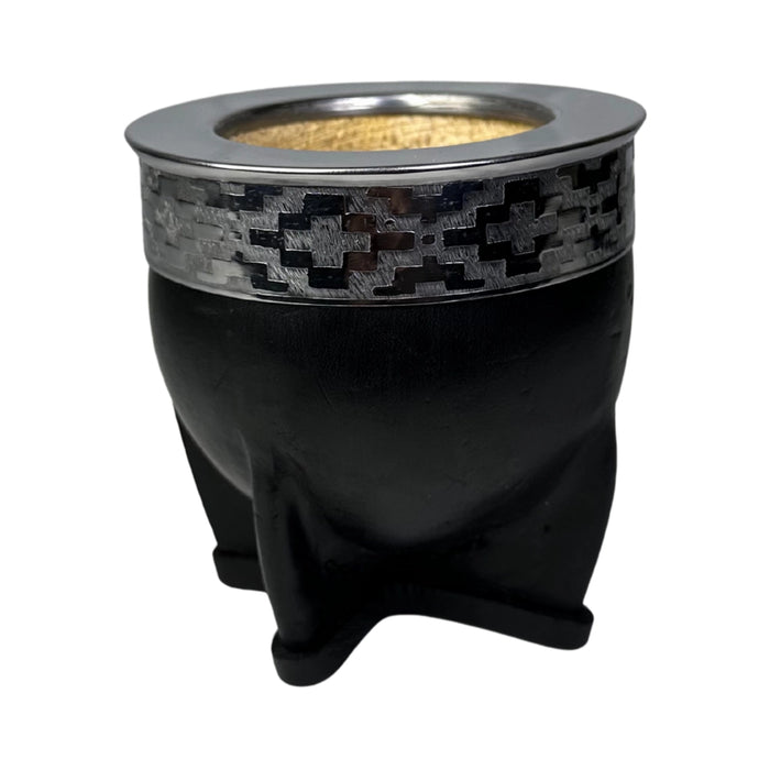 Mate Imperial De Calabaza Con Cuero y Virola De Alpaca