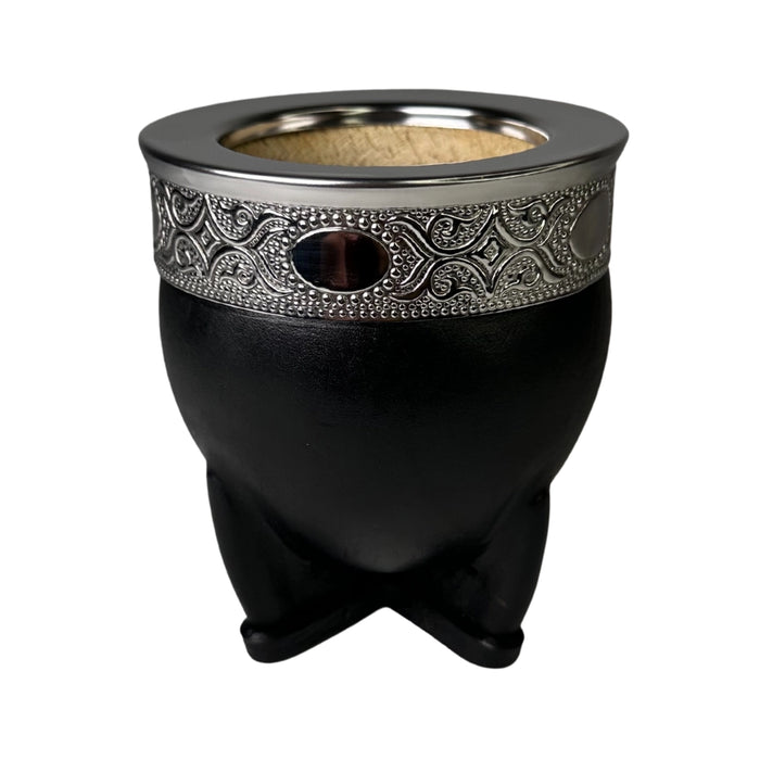 Mate Imperial De Calabaza Con Cuero y Virola De Alpaca