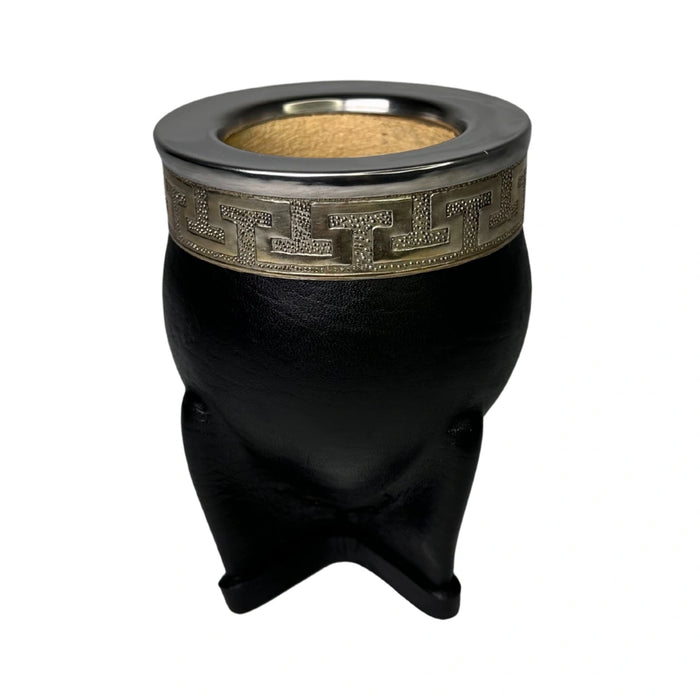 Mate Imperial De Calabaza Con Cuero y Virola De Alpaca