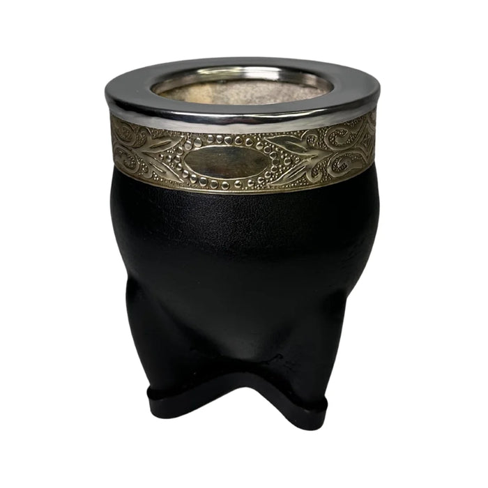 Mate Imperial De Calabaza Con Cuero y Virola De Alpaca