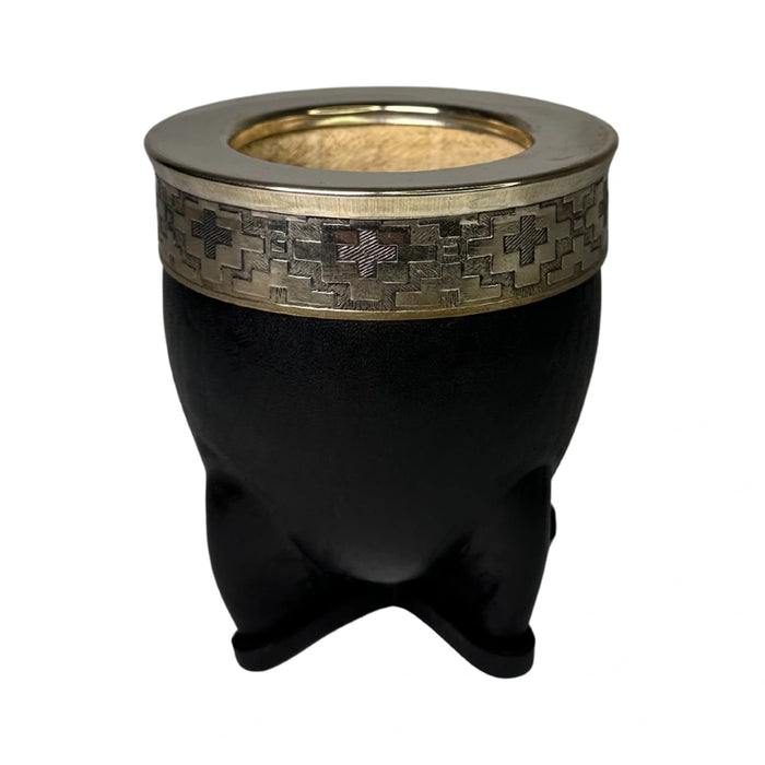 Mate Imperial De Calabaza Con Cuero y Virola De Alpaca