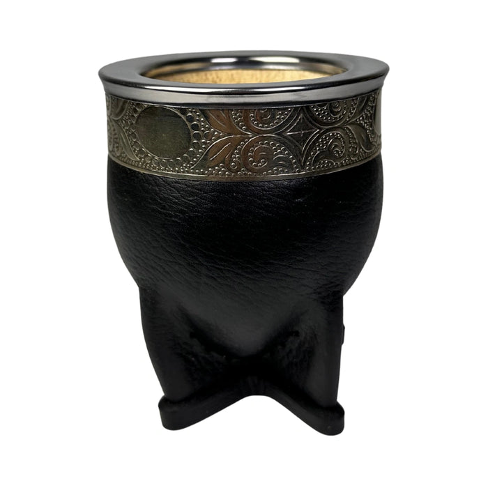 Mate Imperial De Calabaza Con Cuero y Virola De Alpaca