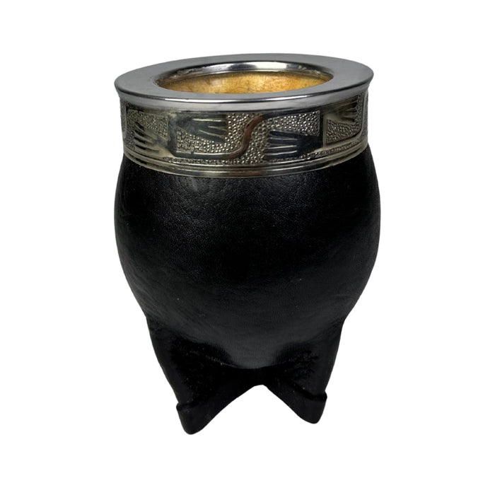 Mate Imperial De Calabaza Con Cuero y Virola De Alpaca