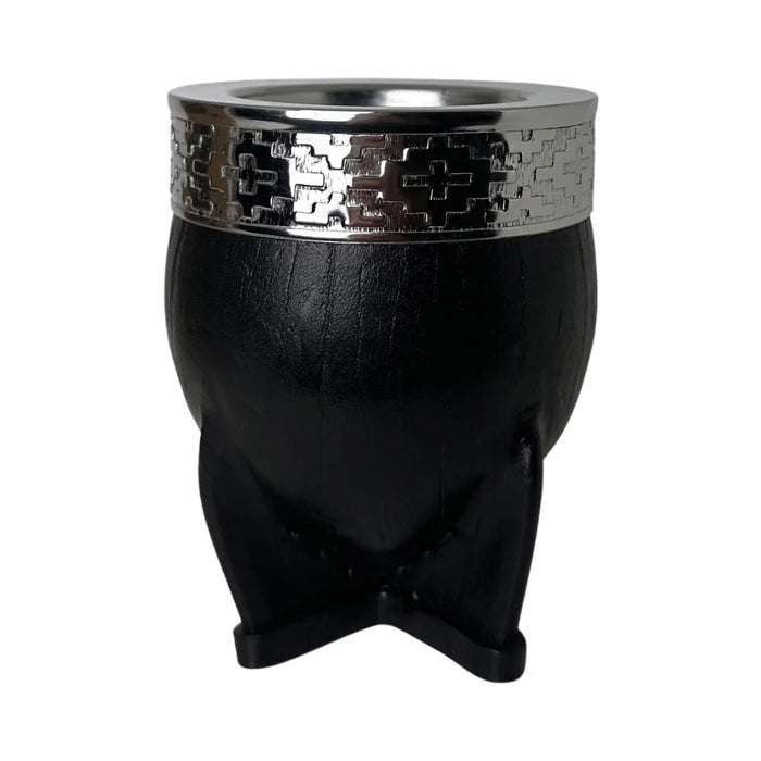 Mate Imperial Deluxe Con Cuero Interior Acero Inoxidable Con Virola De Alpaca Con Bombilla