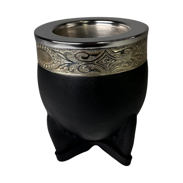 Mate Imperial Deluxe Con Cuero Interior Acero Inoxidable Con Virola De Alpaca