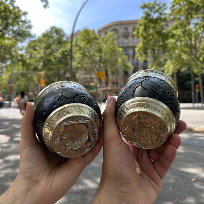 Mate Imperial Roma Con Cuero Labrado Base Y Virola De Alpaca