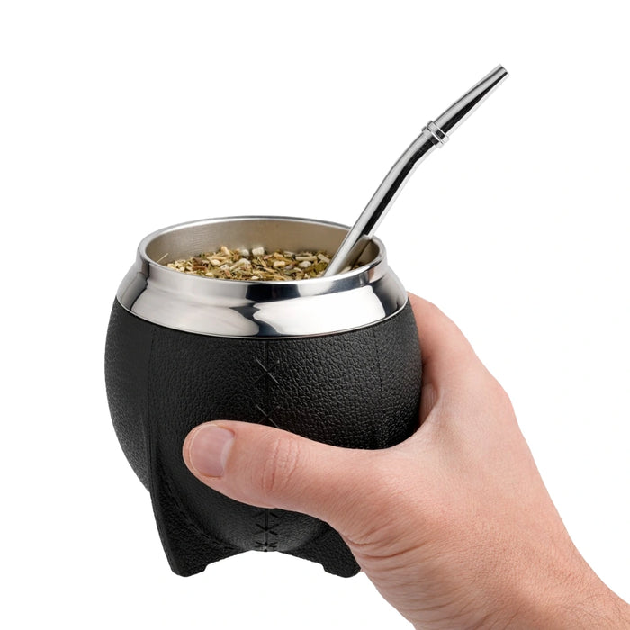 Mate Torpedo Térmico Blanco con Interior de Acero Inoxidable Con Bombilla
