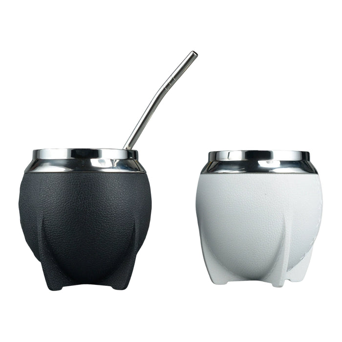 Mate Torpedo Térmico Blanco con Interior de Acero Inoxidable Con Bombilla
