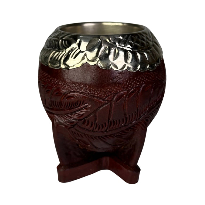 Mate Torpedo Borravino con Virola Cincelada Recortada