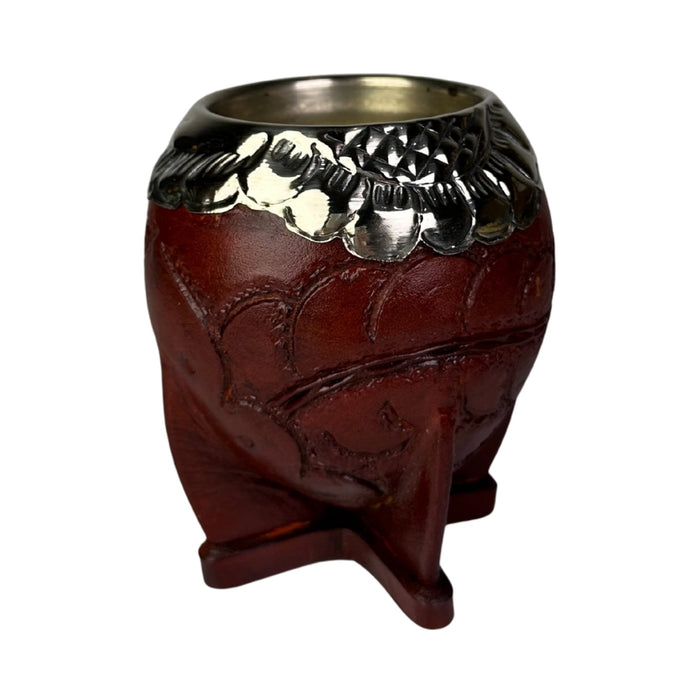 Mate Torpedo Borravino con Virola Cincelada Recortada