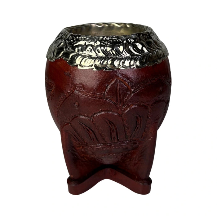 Mate Torpedo Borravino con Virola Cincelada Recortada