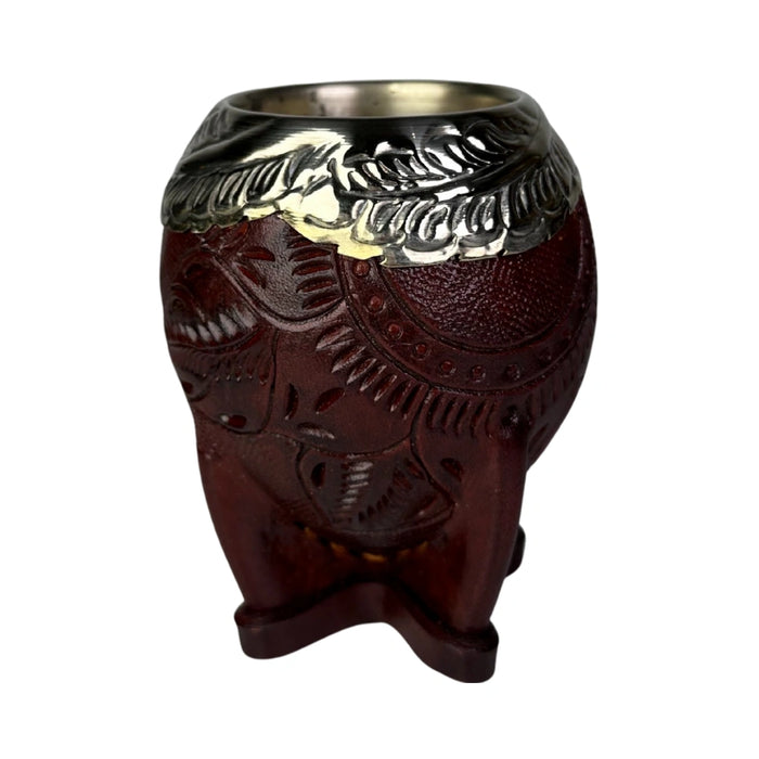 Mate Torpedo Borravino con Virola Cincelada Recortada