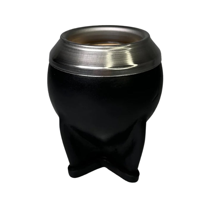 Mate Torpedo De Calabaza Con Cuero y Virola De Alpaca