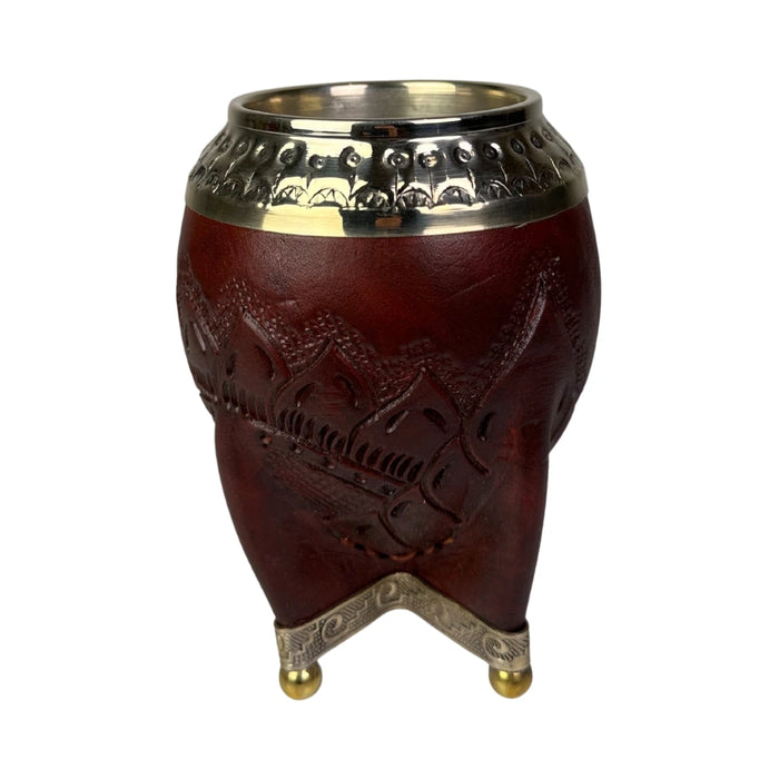 Mate Torpedo Borravino de Calabaza con Virola Cincelada Con Bombilla