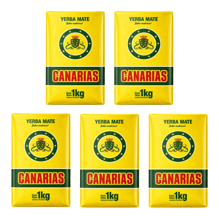 Pack Yerba Mate Canarias 1 Kg - 5 Unidades