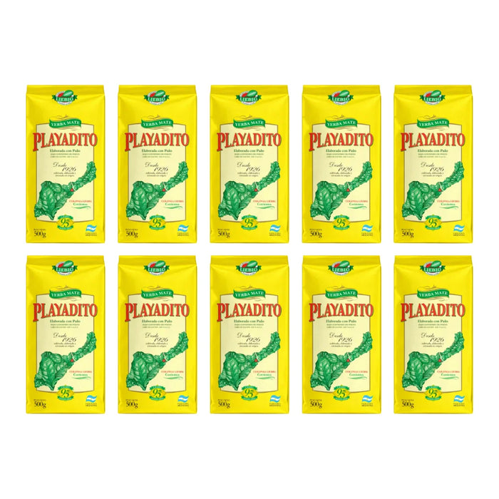 Pack Yerba Mate Playadito 500 Grs - 10 Unidades