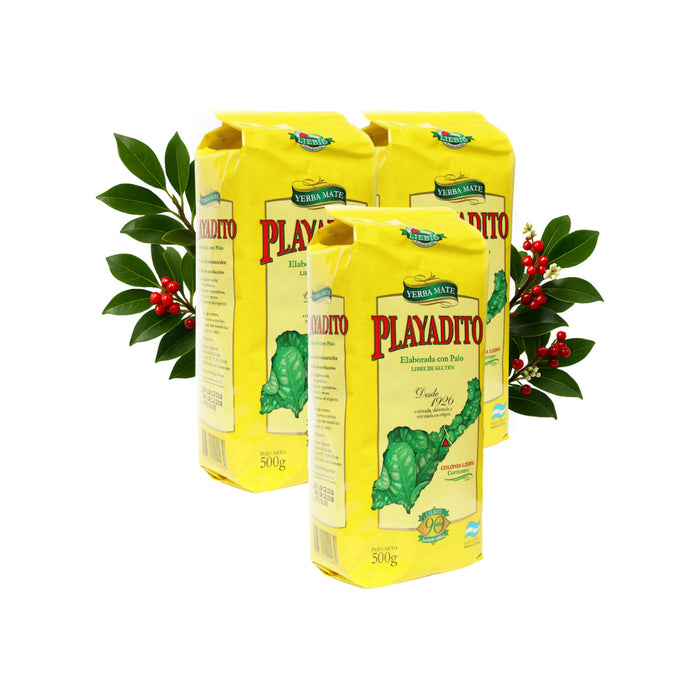 Pack Yerba Mate Playadito 500 Grs - 3 Unidades