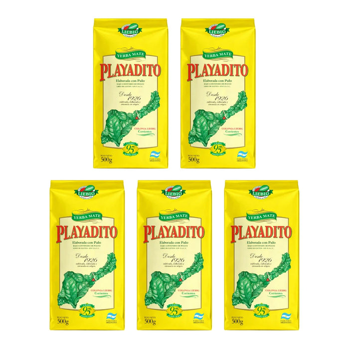 Pack Yerba Mate Playadito 500 Grs - 5 Unidades