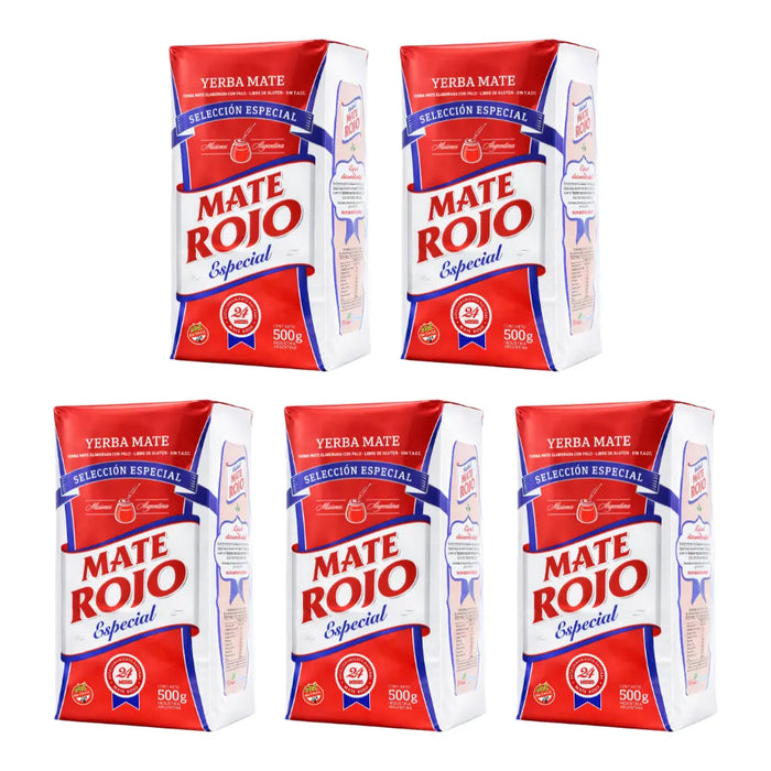 Pack Yerba Mate Rojo Especial 500 Grs - 5 Unidades