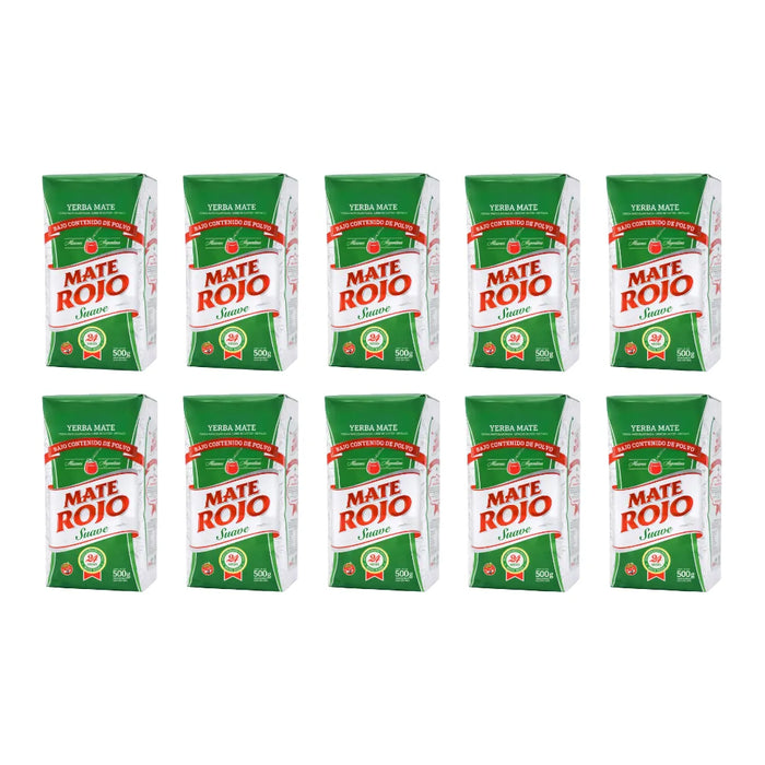 Pack Yerba Mate Rojo Suave 500 Grs - 10 Unidades
