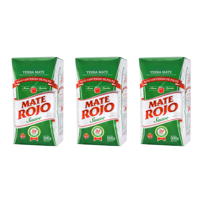 Pack Yerba Mate Rojo Suave 500 Grs - 3 Unidades