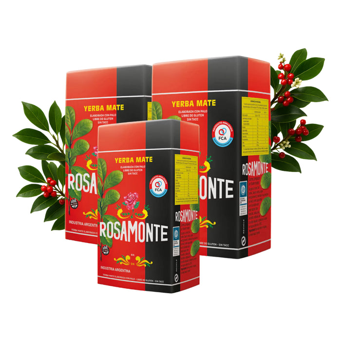 Pack Yerba Mate Rosamonte 500 Grs - 3 Unidades
