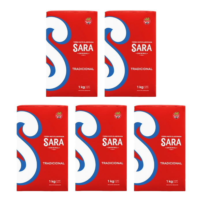 Pack Yerba Mate Sara 1 Kg - 5 Unidades
