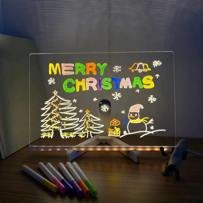 Pizarra Magica Luz Led Acrilica Transparente Para Dibujo