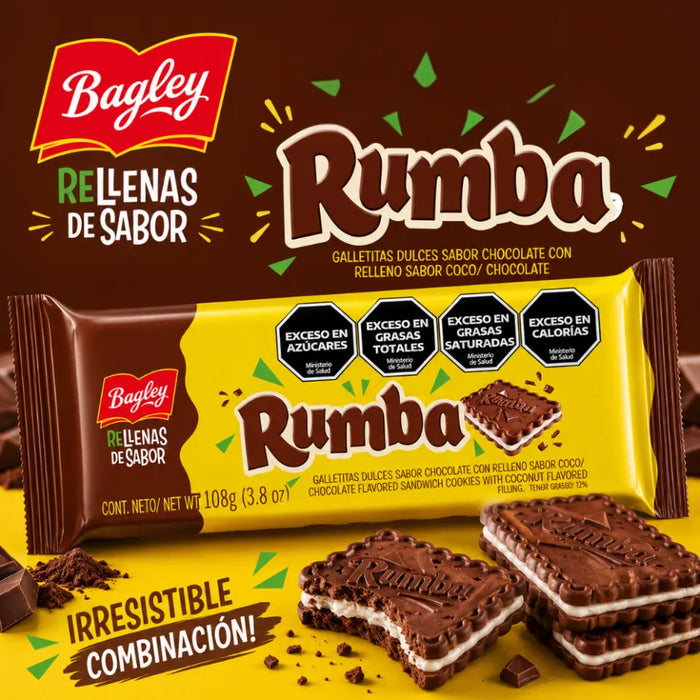Rumba Galletitas Bagley 108 Grs Galletitas Rellenas