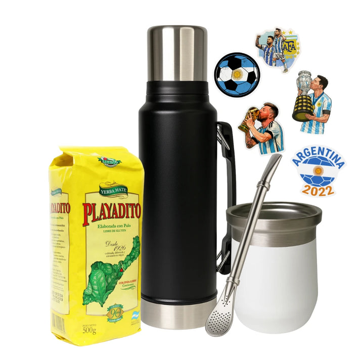 Set Matero 1L con Mate Tradicional y Bombilla