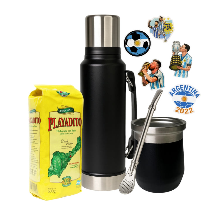 Set Matero 1L con Mate Tradicional y Bombilla