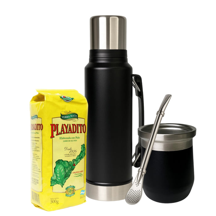 Set Matero 1L con Mate Tradicional y Bombilla